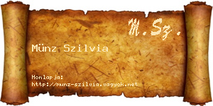 Münz Szilvia névjegykártya